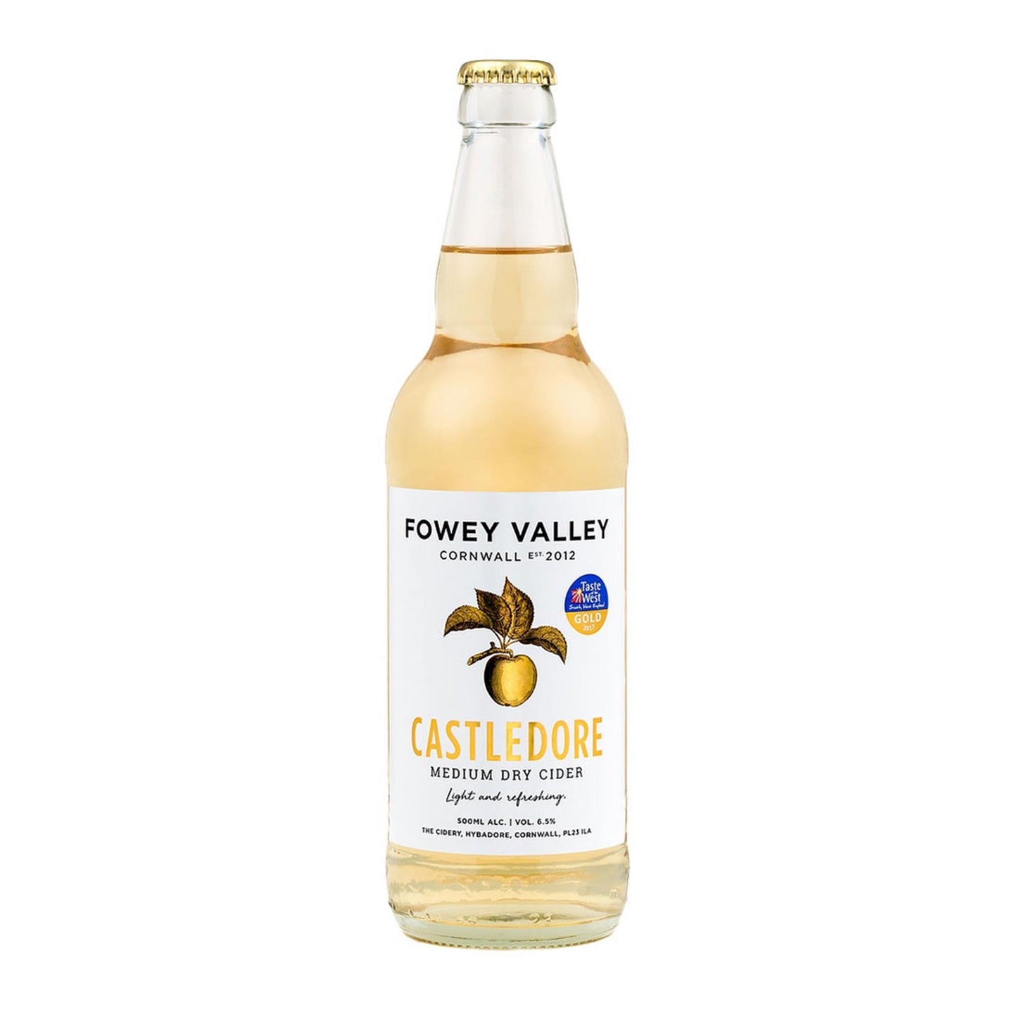 Fowey Valley Castledore Medium Dry Cornish Cider 500ml