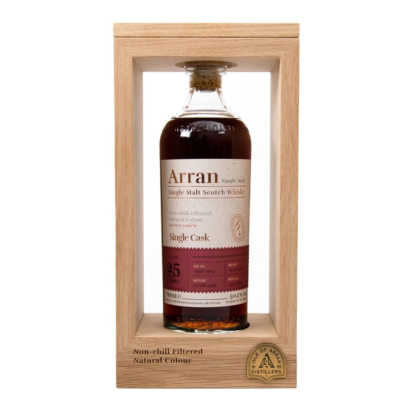 Arran 1996 25 Year Old Cask #905 UK Exclusive 70cl