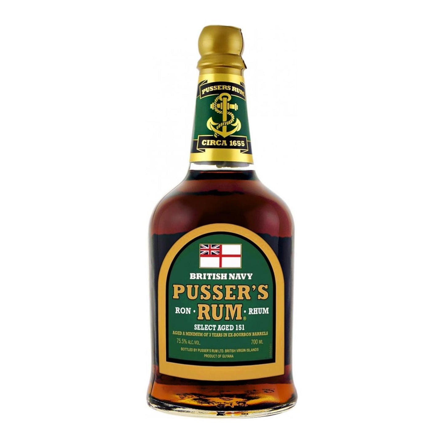 Pussers Rum British Navy Select Aged 151 Rum 70cl
