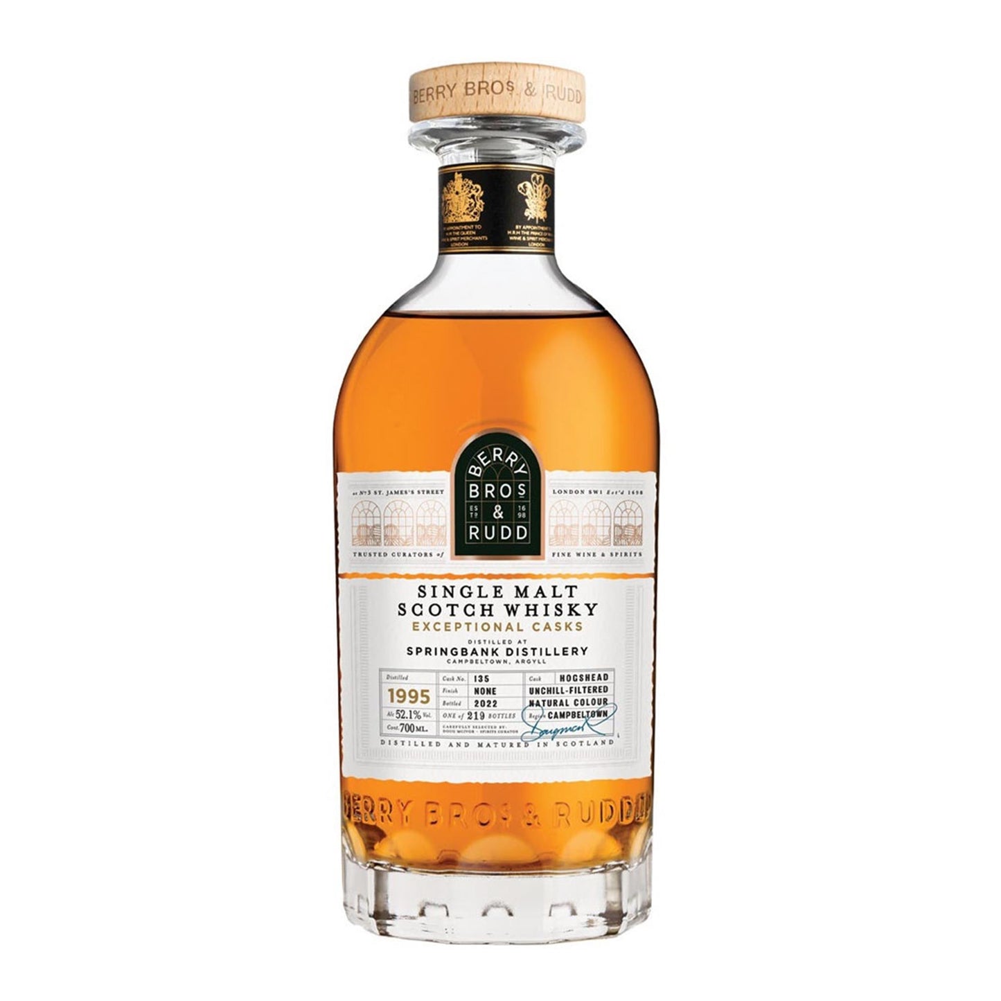 Berry Bros & Rudd 1995 Springbank Cask No. 135 26 Year Old 52.1% 70cl