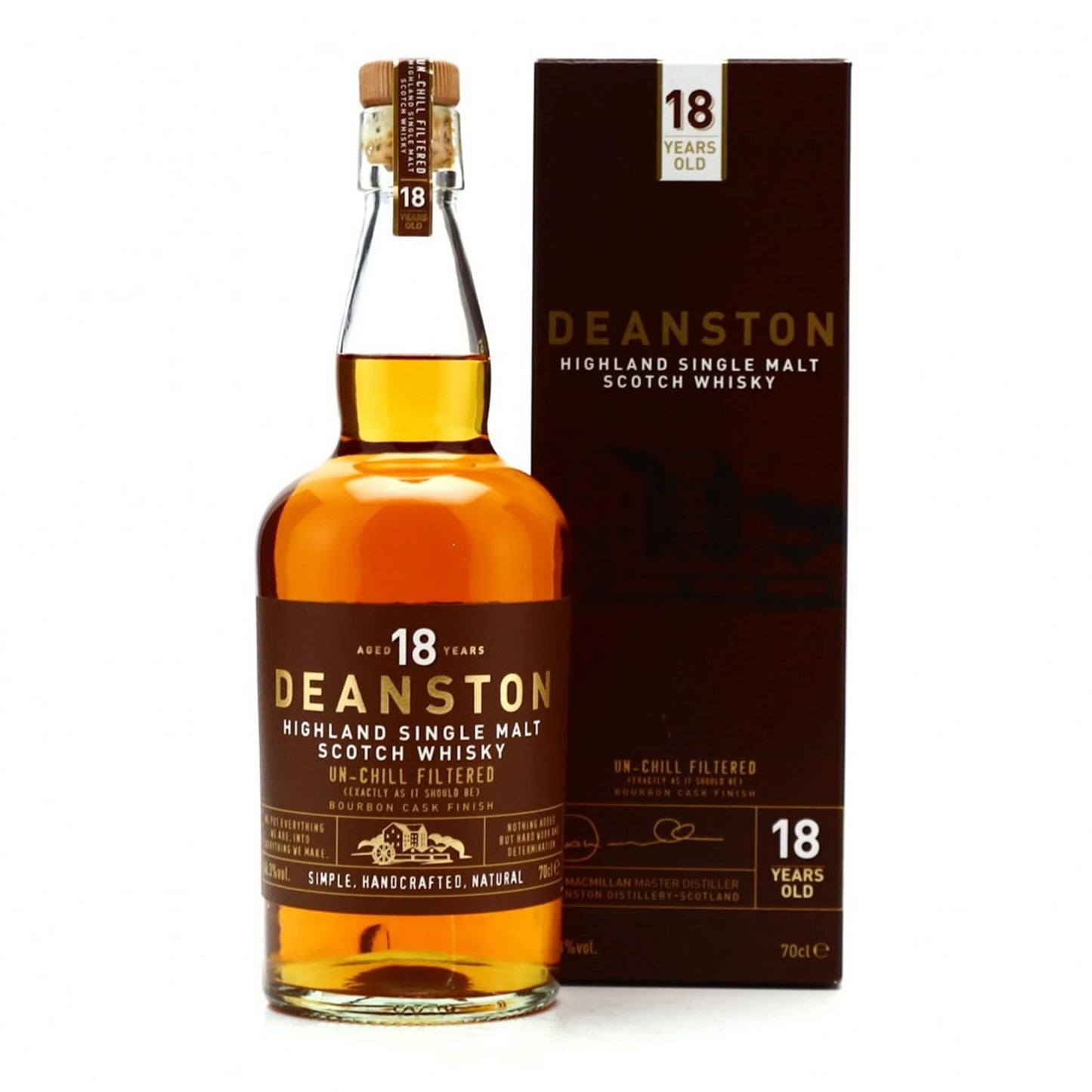 Deanston 18 Year Old Single Malt Whisky Old Presentation 70cl