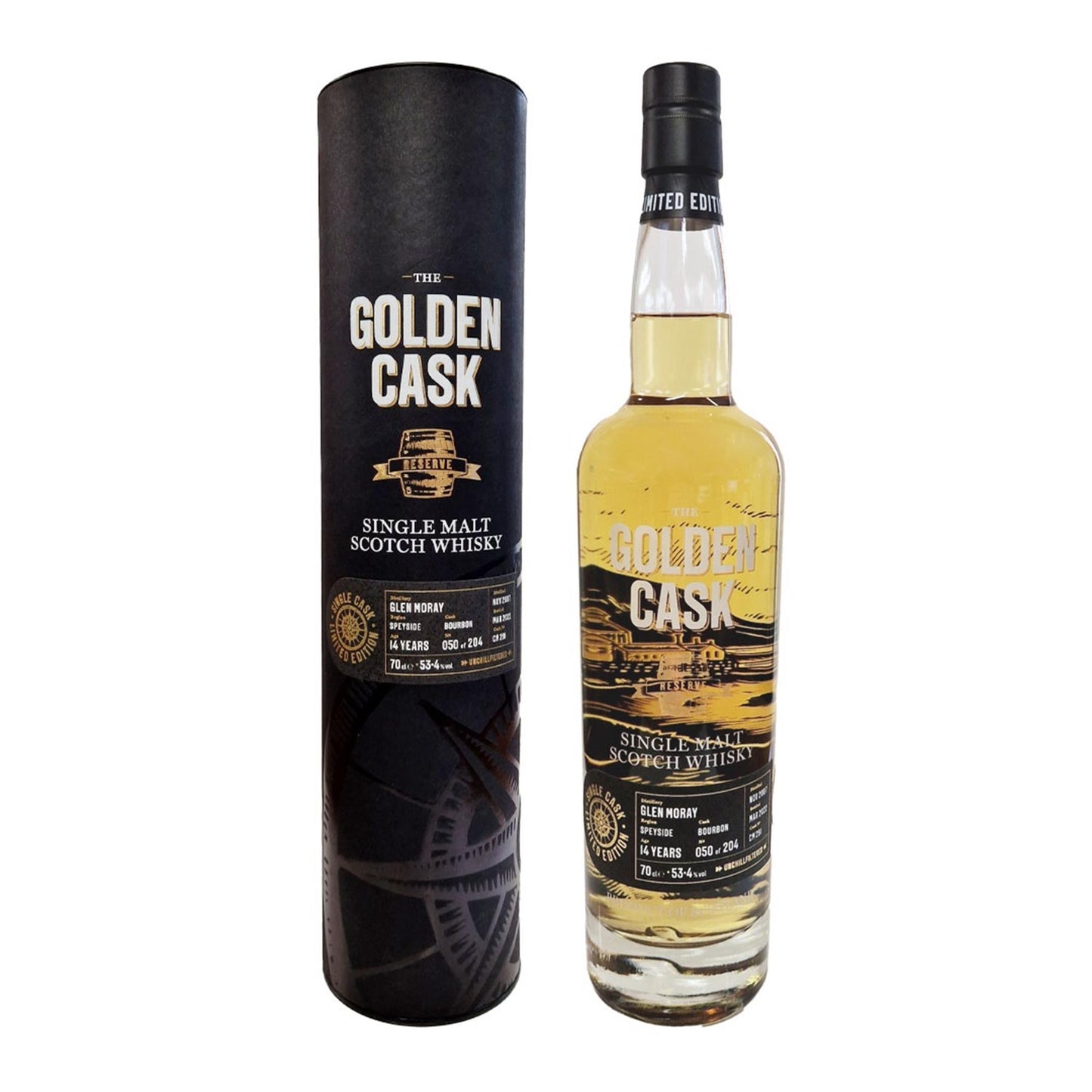 The Golden Cask Glen Moray 2007 14 Year Old Single Malt 70cl