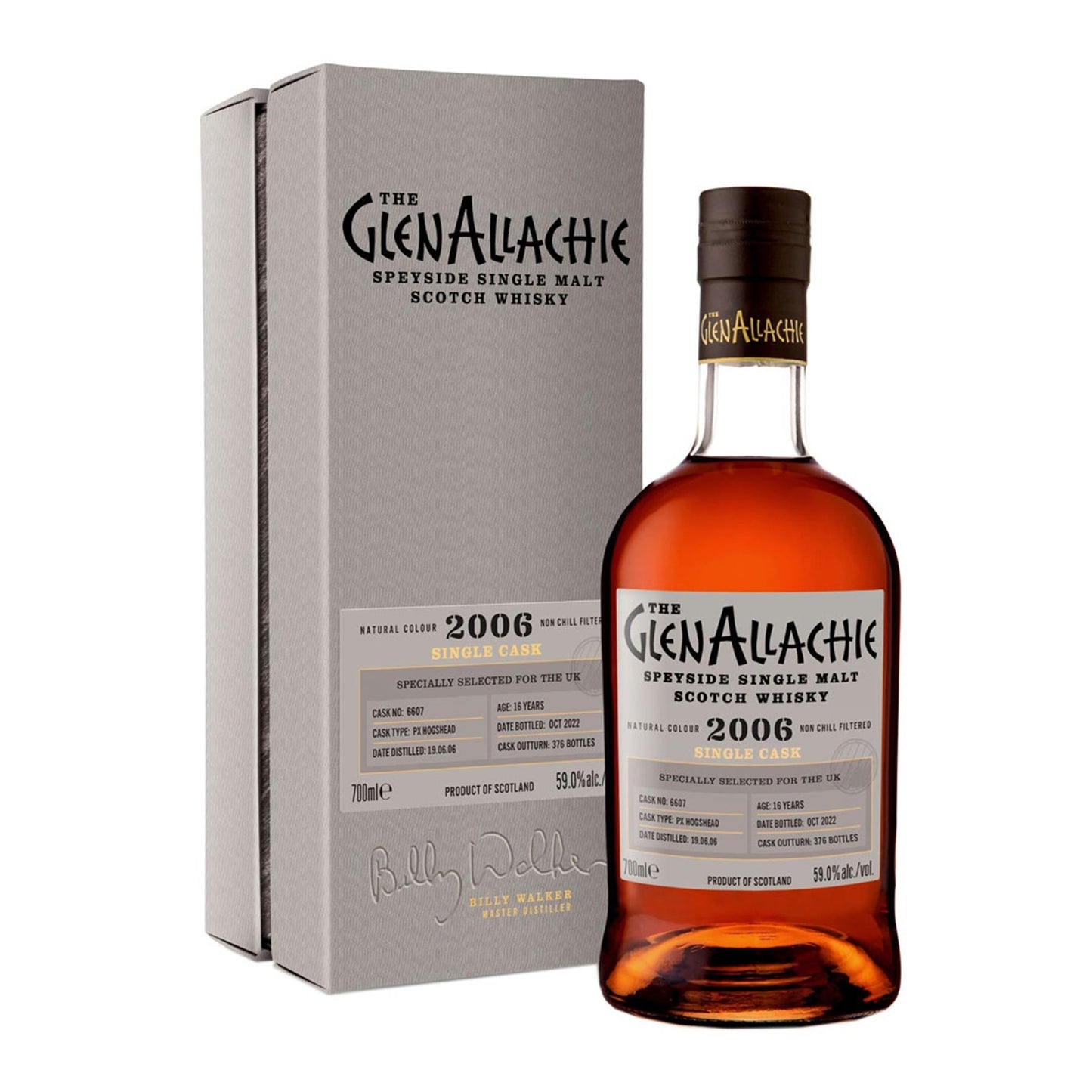 GlenAllachie 2006 Cask No. 6607 16 Year Old 59.0% 70cl