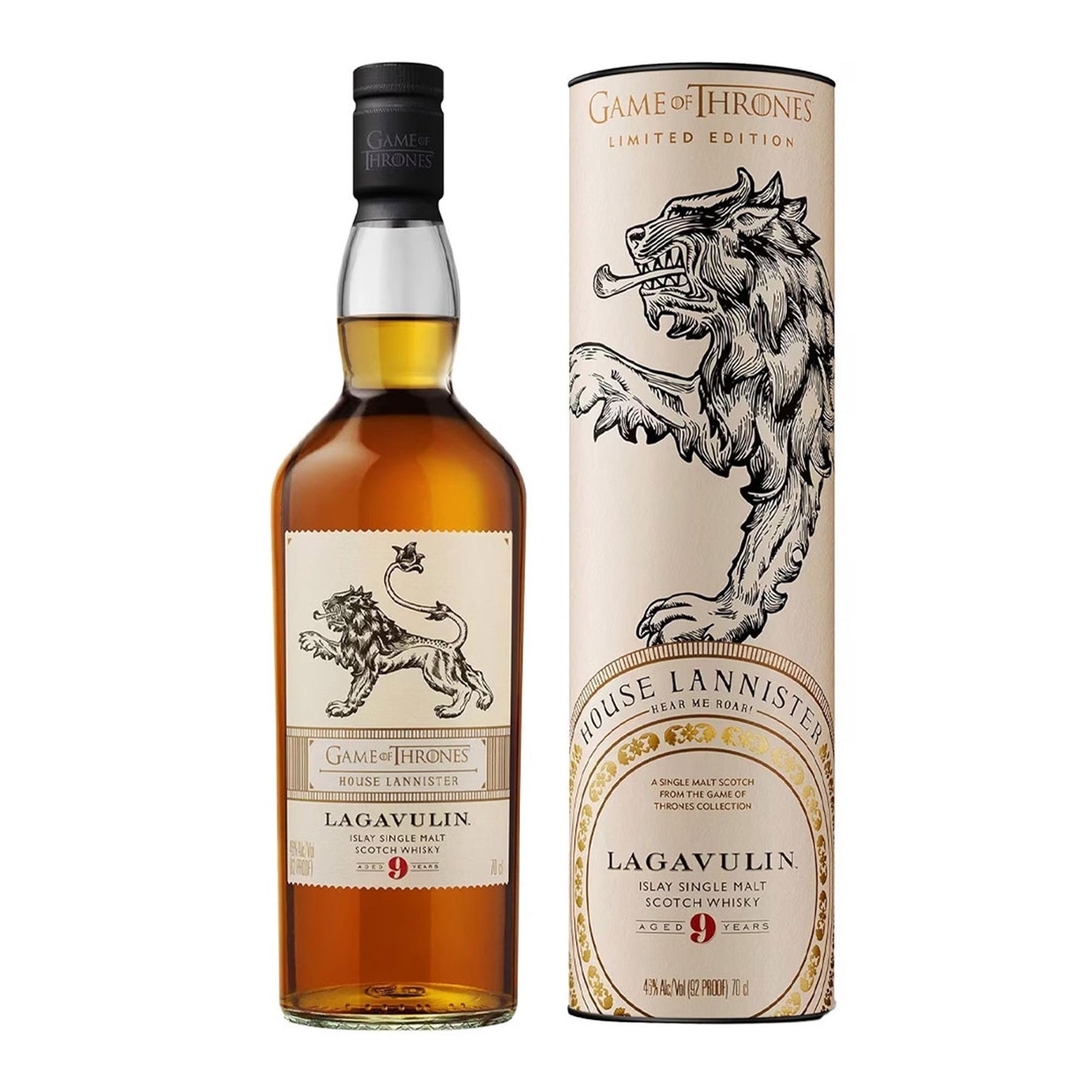 Lagavulin 9 Year Old House Lannister Game Of Thrones 70cl