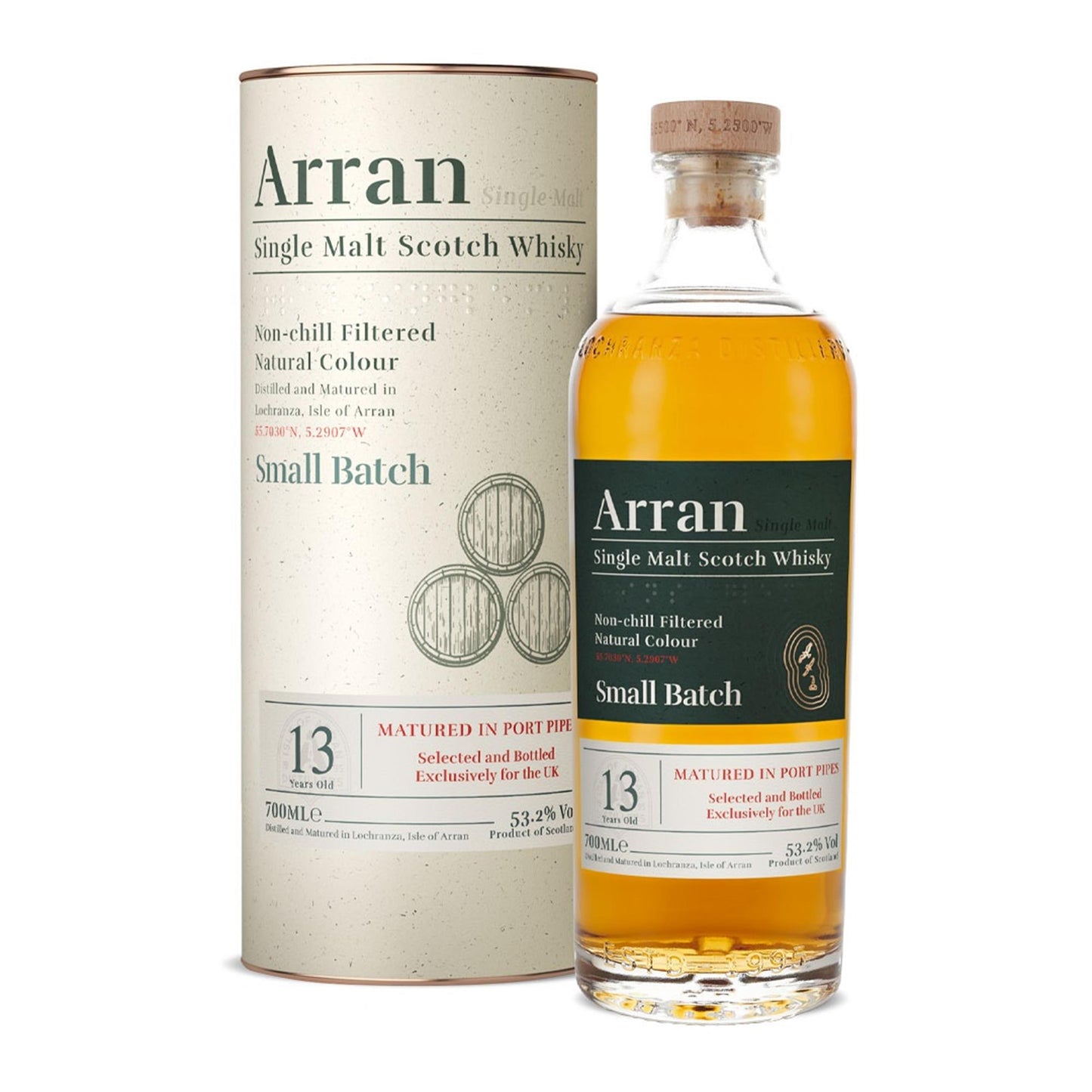 Arran Small Batch 13 Year Old Port Pipes 53.2% UK Exclusive 70cl