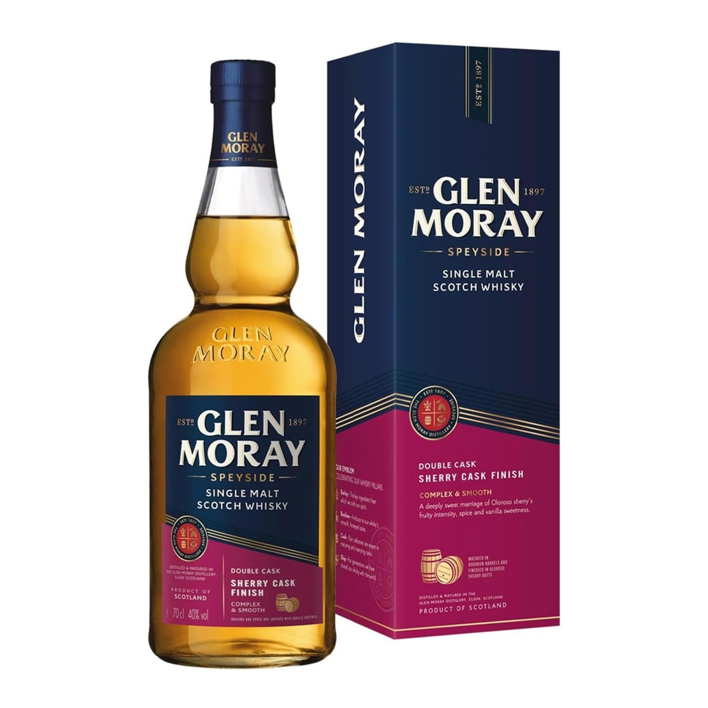 Glen Moray Sherry Cask Finish Single Malt Whisky 70cl