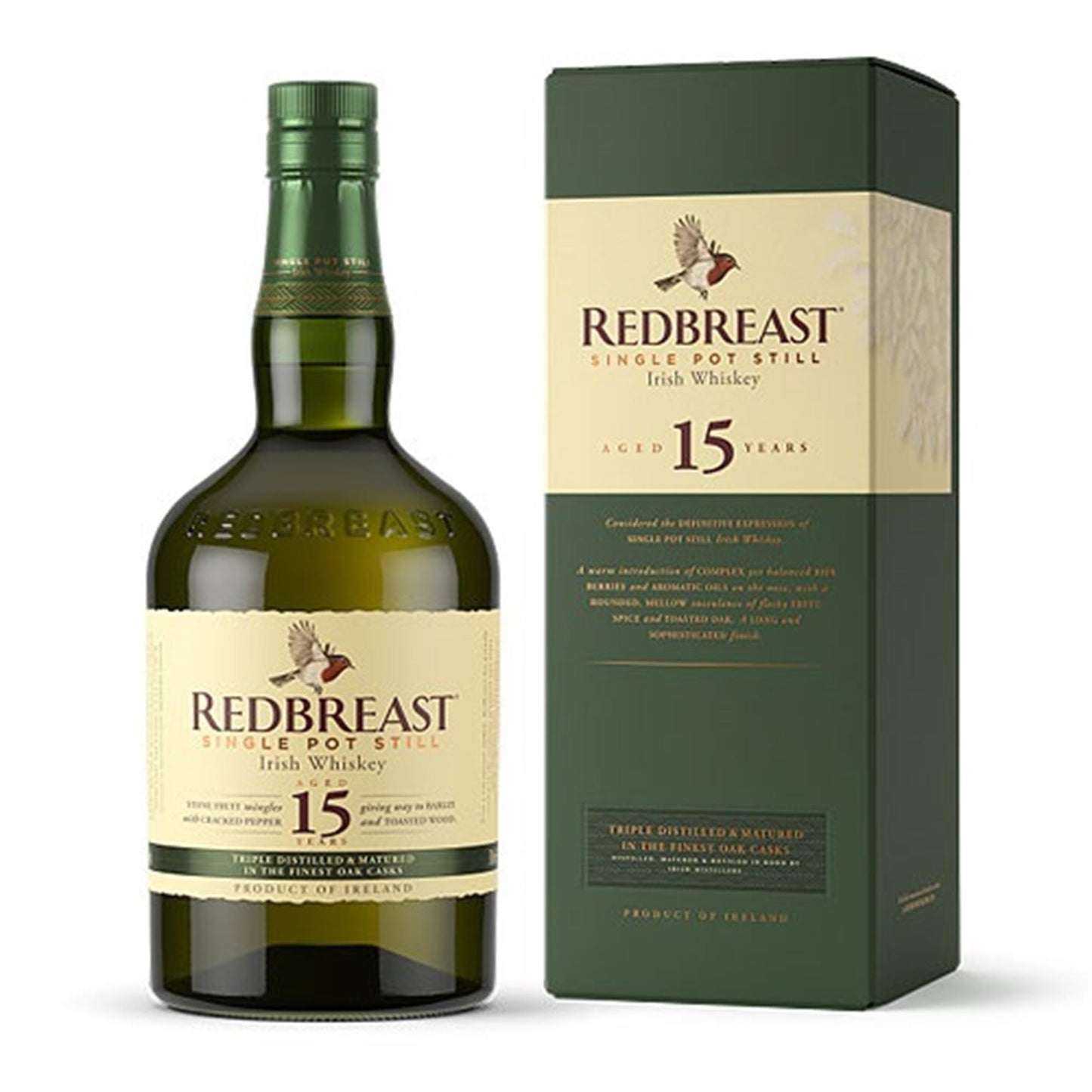 Redbreast 15 Year Old Single Pot Still Whiskey 70cl
