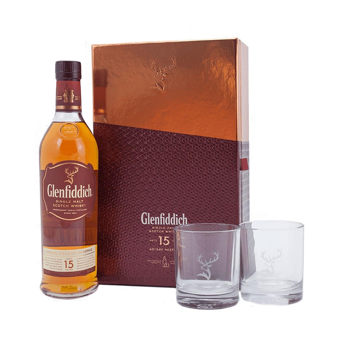 Glenfiddich 15 Year Old Gift Pack 70cl