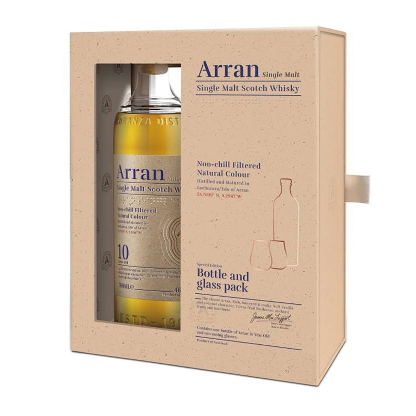 Arran 10 Year Old Glass Pack 70cl