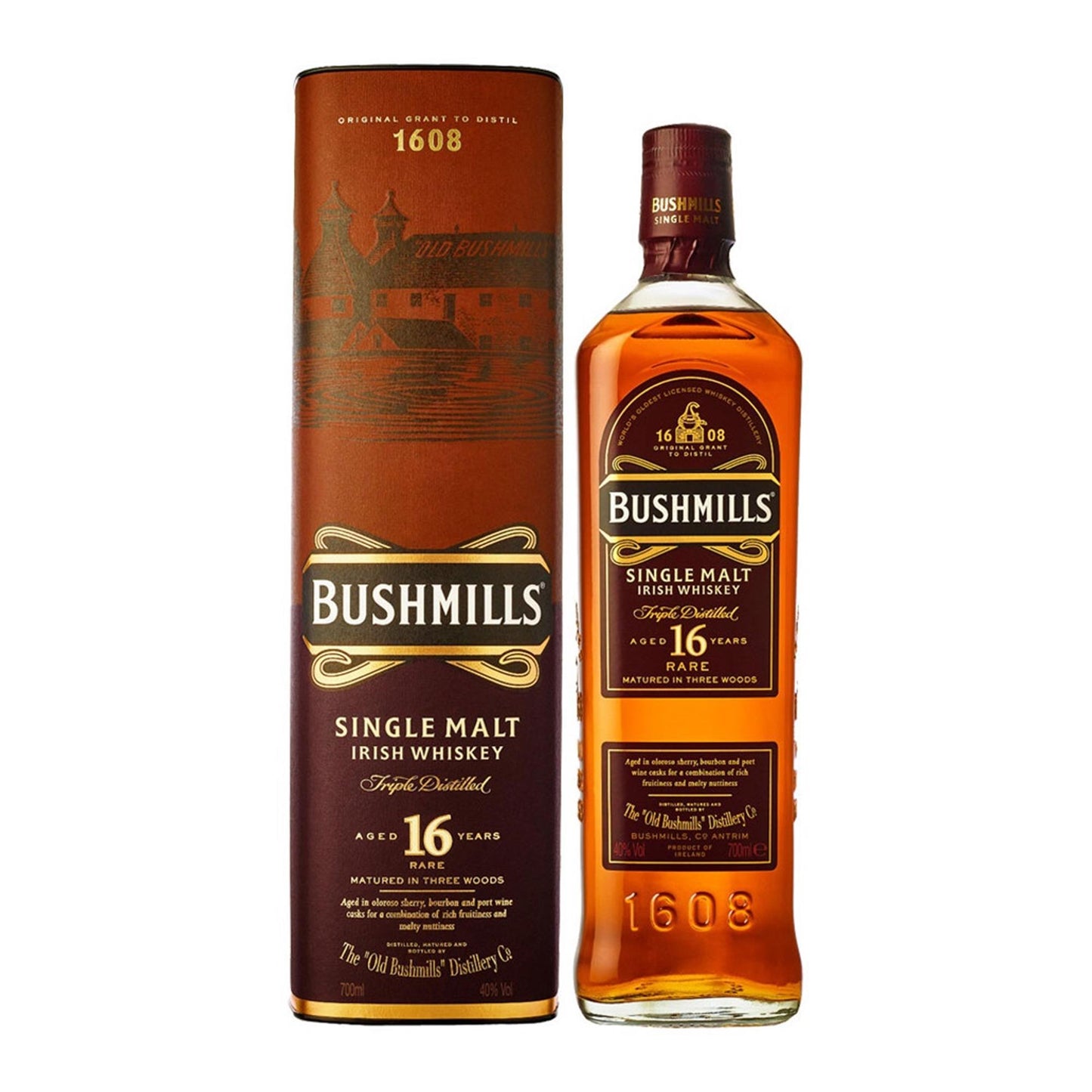 Bushmills 16 Year Old Irish Single Malt Whiskey 70cl