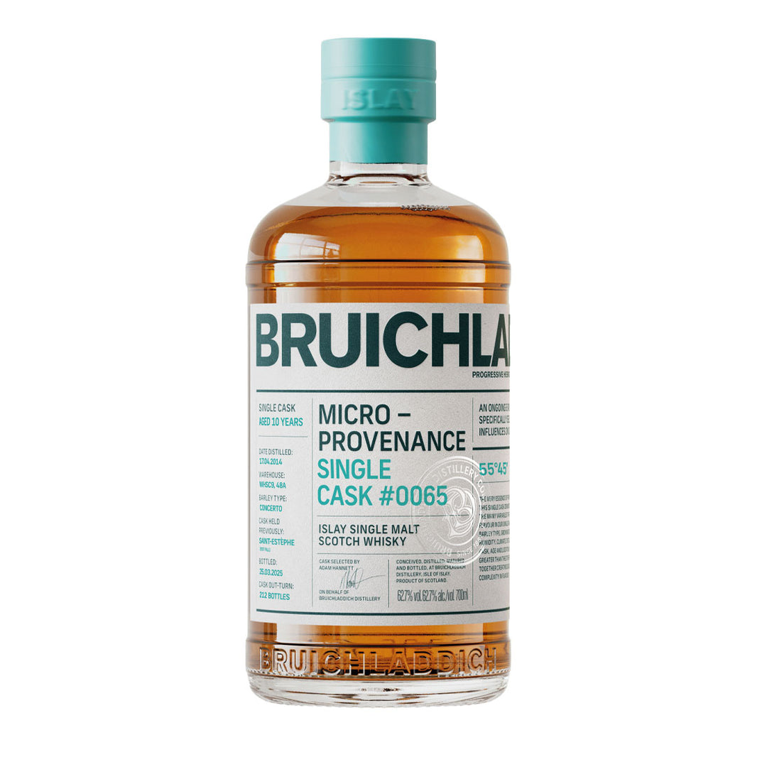 Bruichladdich Micro Provenance 2014 10 Year Old Saint Estephe Wine Cask #0065 62.7% 70cl