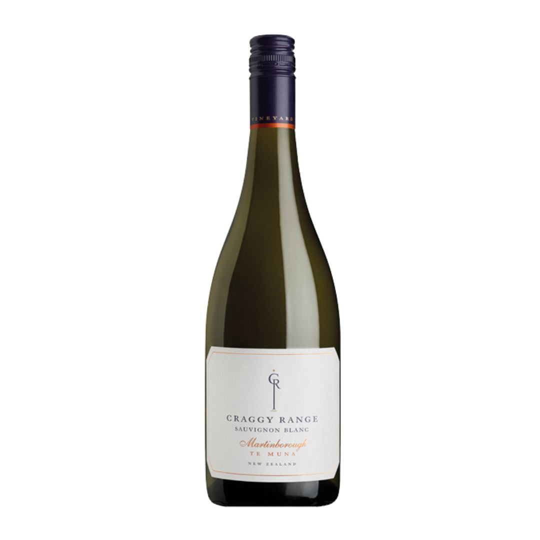 Wine bottle with a label on a white background
