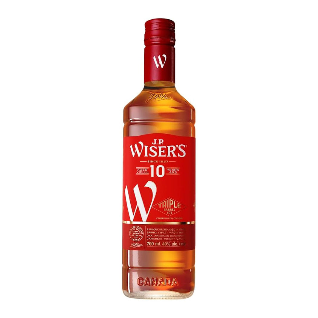 JP Wiser's 10 Year Old Triple Barrel Blended Canadian Whisky 70cl