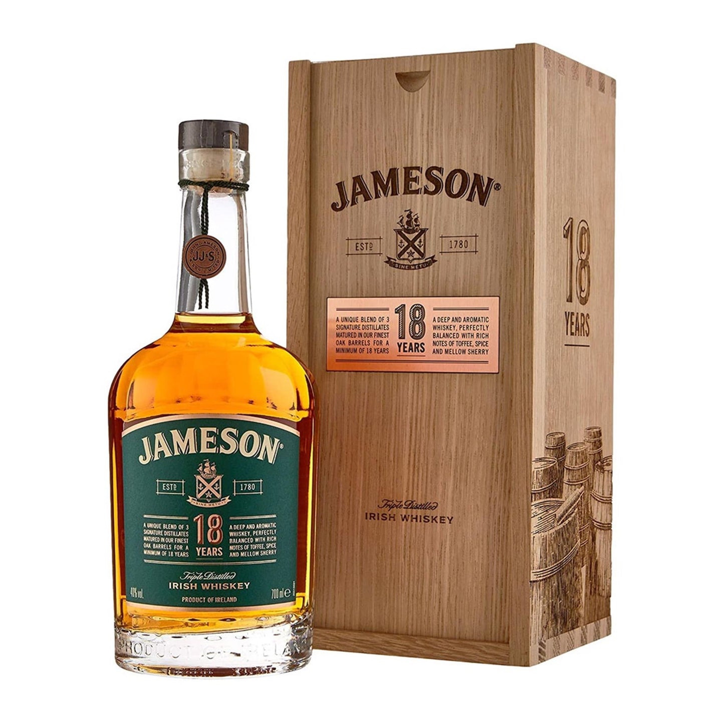 Jamesons 18 Year Old Irish Whiskey 70cl
