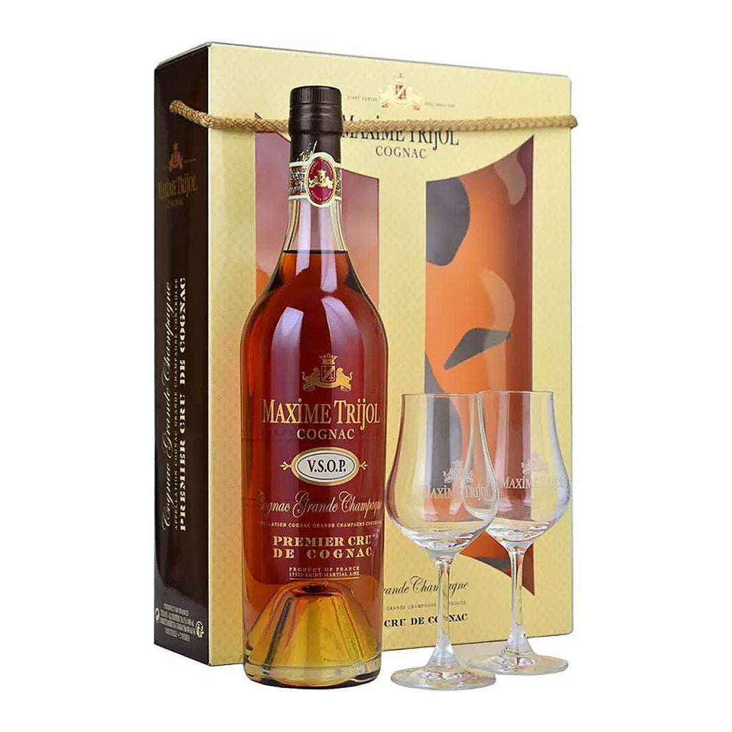 Maxime Trijol VSOP Grande Champagne Cognac Glass Pack 70cl