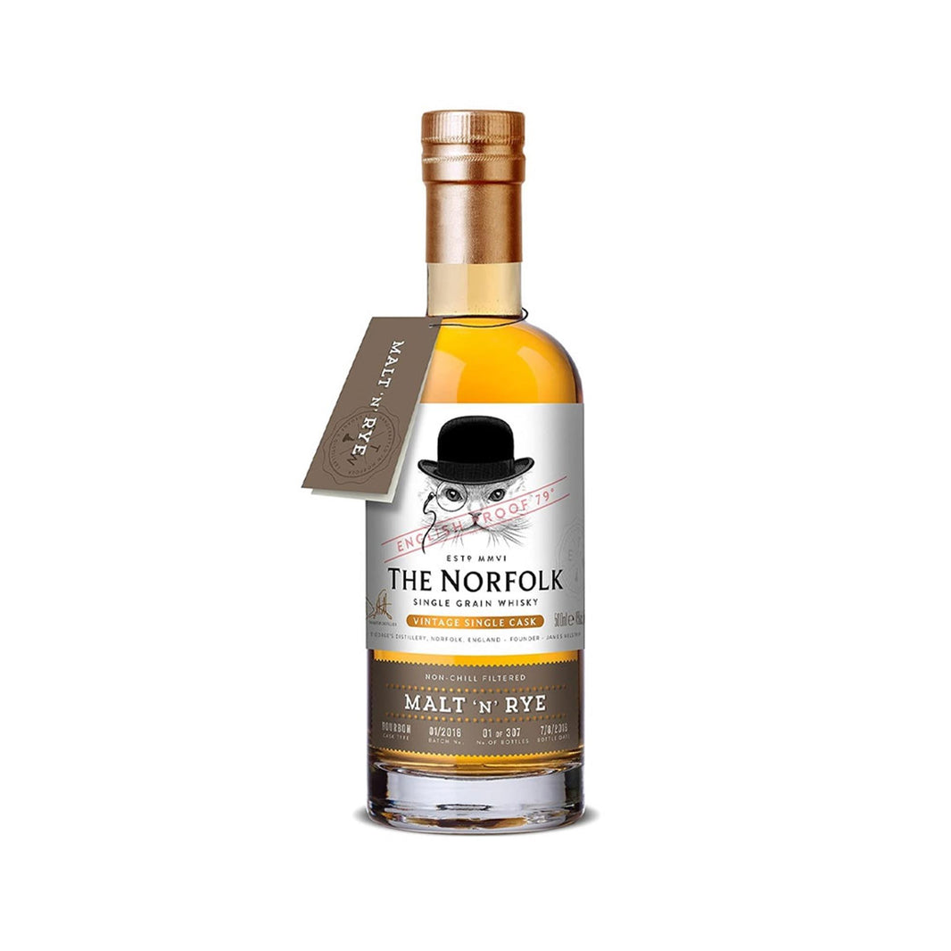 The English Whisky Company The Norfolk Malt n Rye Single Grain Whisky 50cl