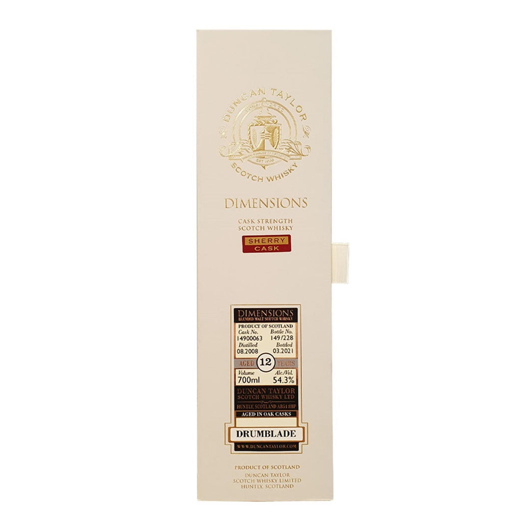Drumblade 12 Year Old 2008 Cask #14900063 Dimensions 54.3% 70cl