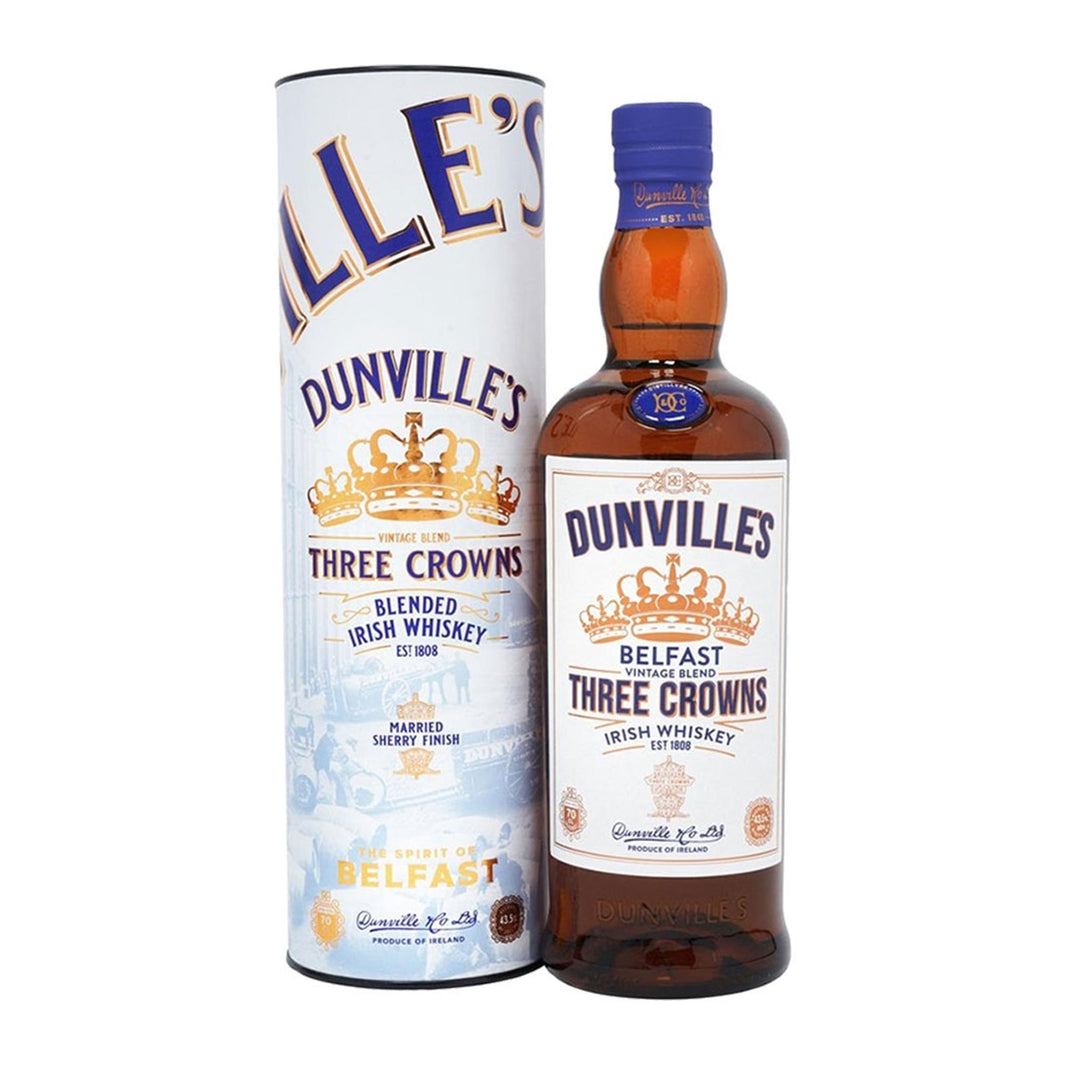 Dunvilles Three Crowns Blended Irish Whiskey Sherry Finish 70cl