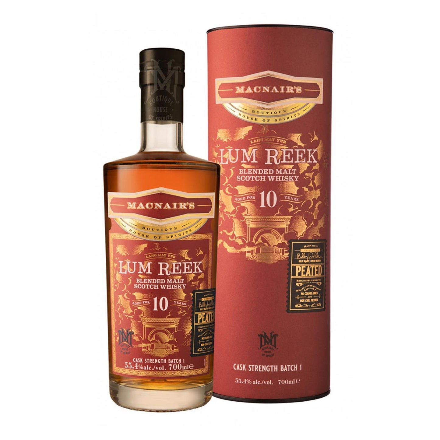 MacNair's Lum Reek 10 Year Old Cask Strength Whisky Batch 1 55.4% 70cl