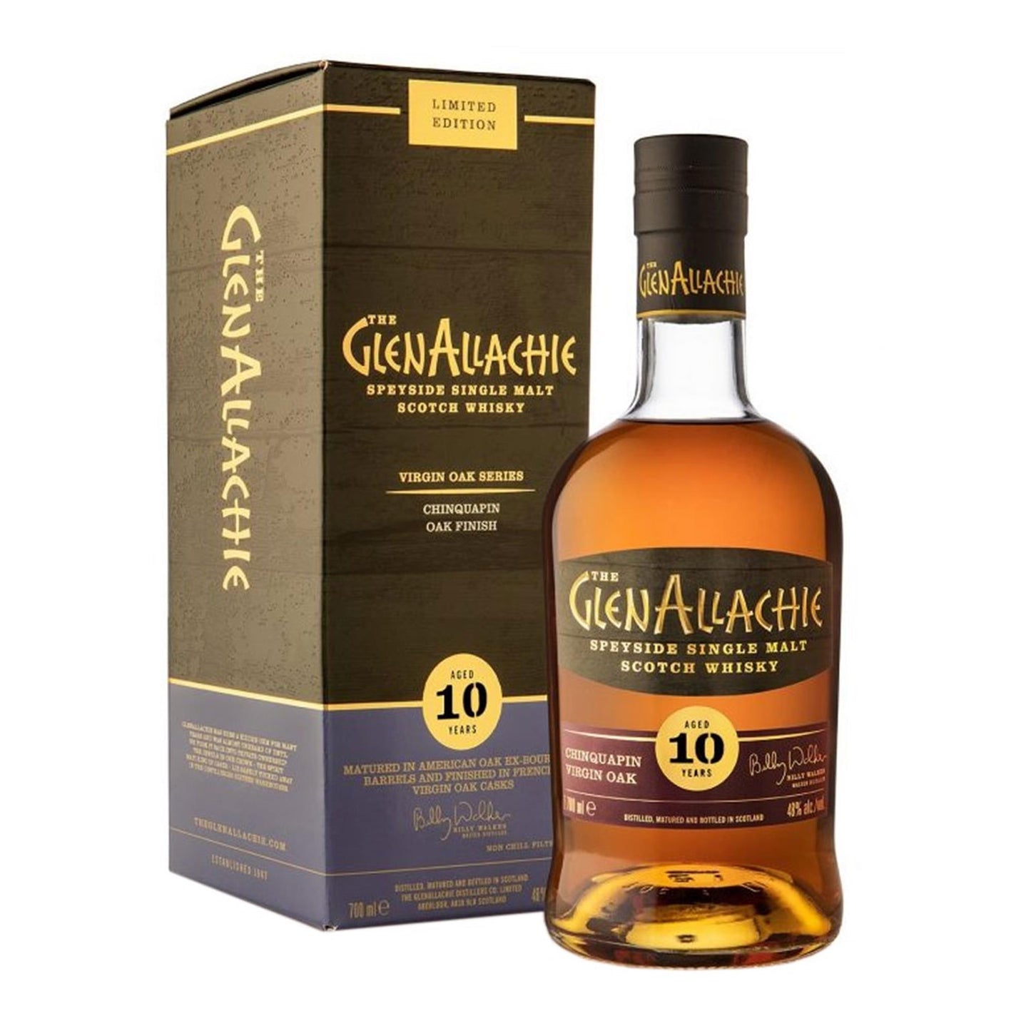 GlenAllachie 10 Year Old Chinquapin Oak Finish Single Malt 70cl
