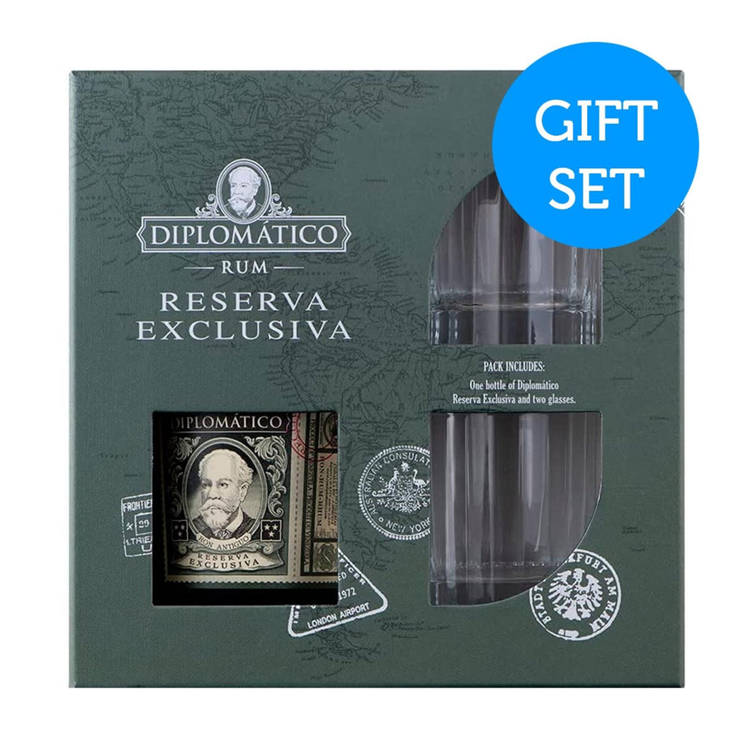Diplomatico Reserva Exclusiva Rum 70cl Glass Pack