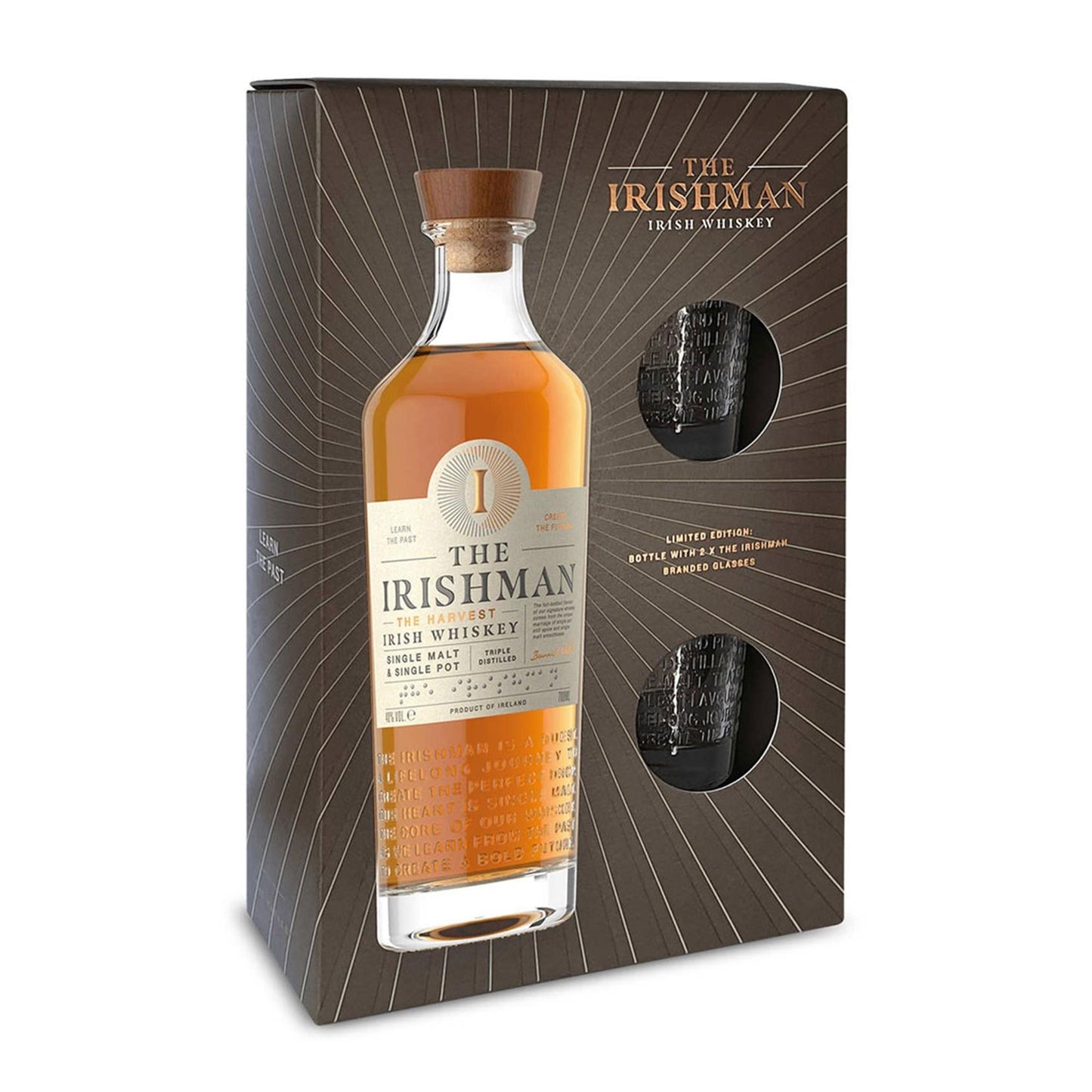 The Irishman The Harvest Irish Single Malt Whiskey Glass Pack 70cl