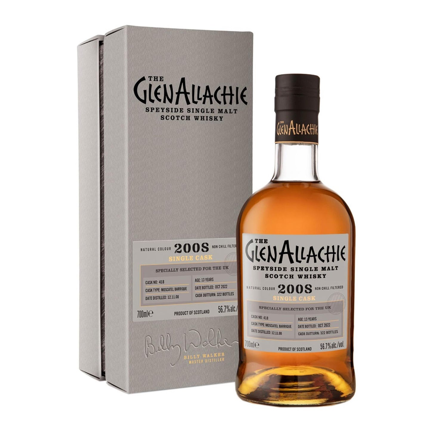GlenAllachie 2008 Cask No. 418 13 Year Old 56.7% 70cl