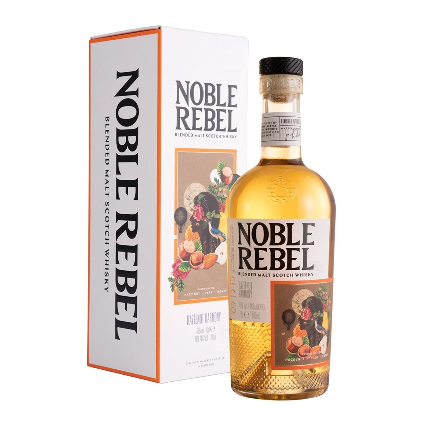 Noble Rebel Hazelnut Harmony Blended Malt Scotch Whisky 70cl