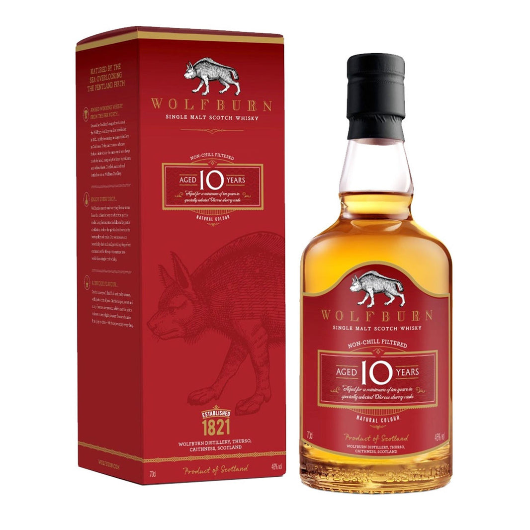 Wolfburn 10 Year Old Single Malt Whisky 70cl