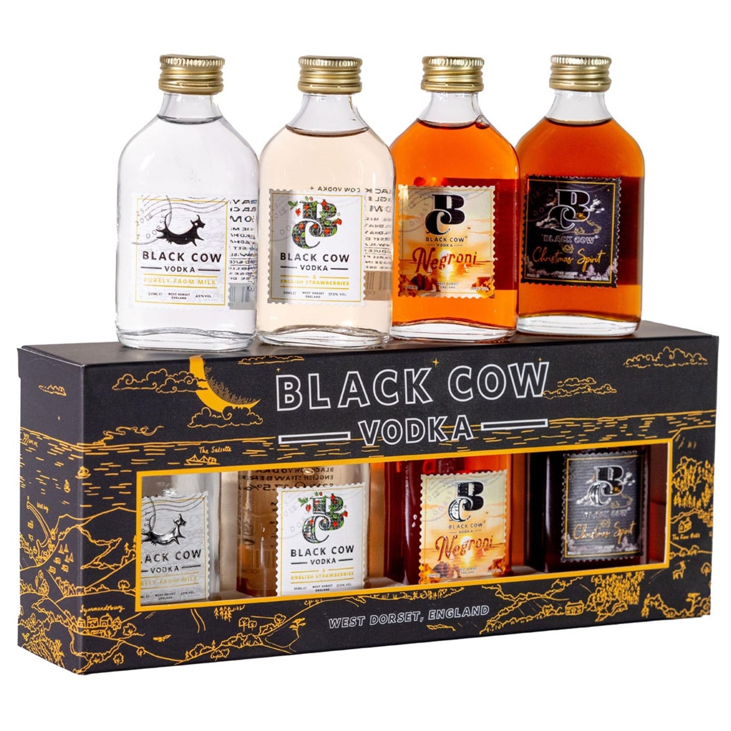 Black Cow Vodka 4 x 5cl Gift Pack