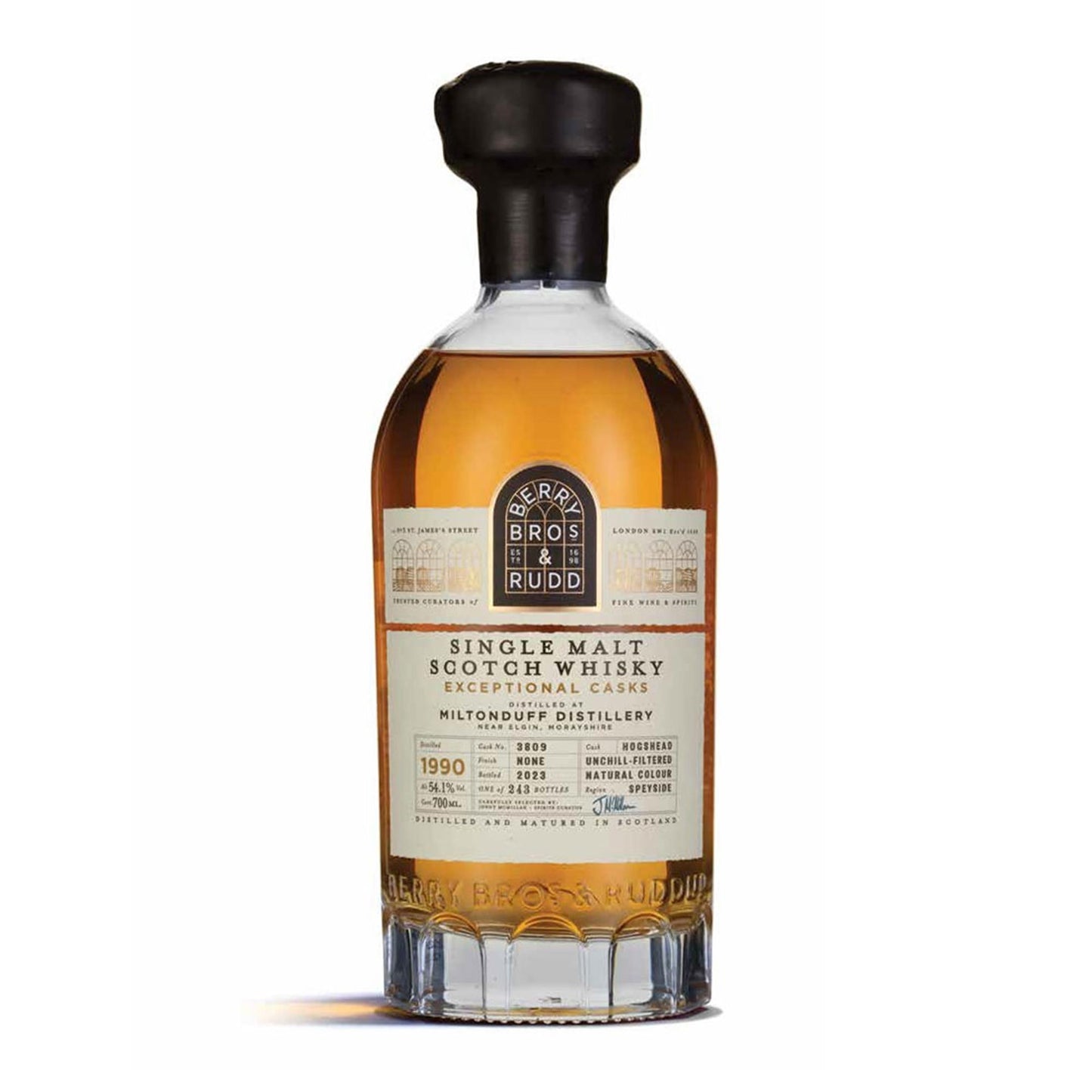 Berry Bros & Rudd 1990 Miltonduff Cask No. 3809 33 Year Old 54.1% 70cl