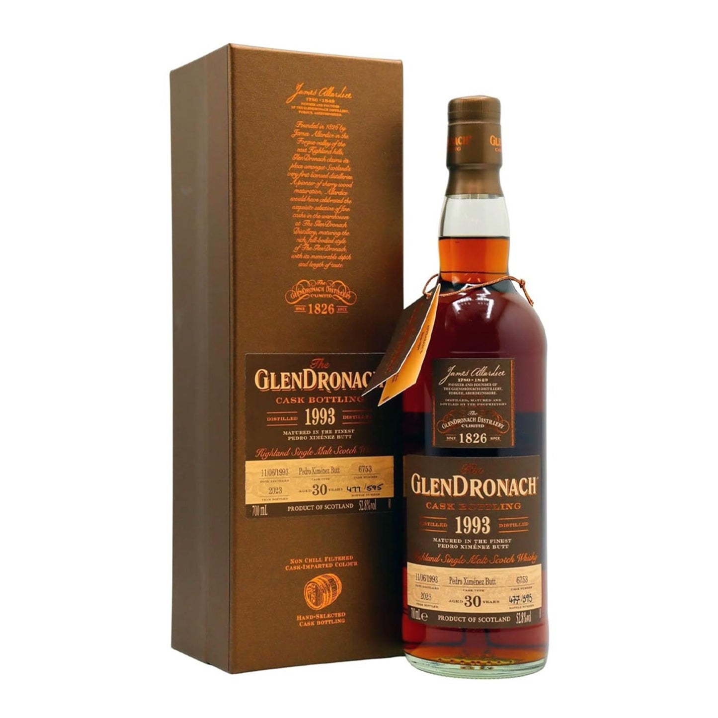 GlenDronach 1993 30 Year Old Single Cask #6753 Single Malt 70cl