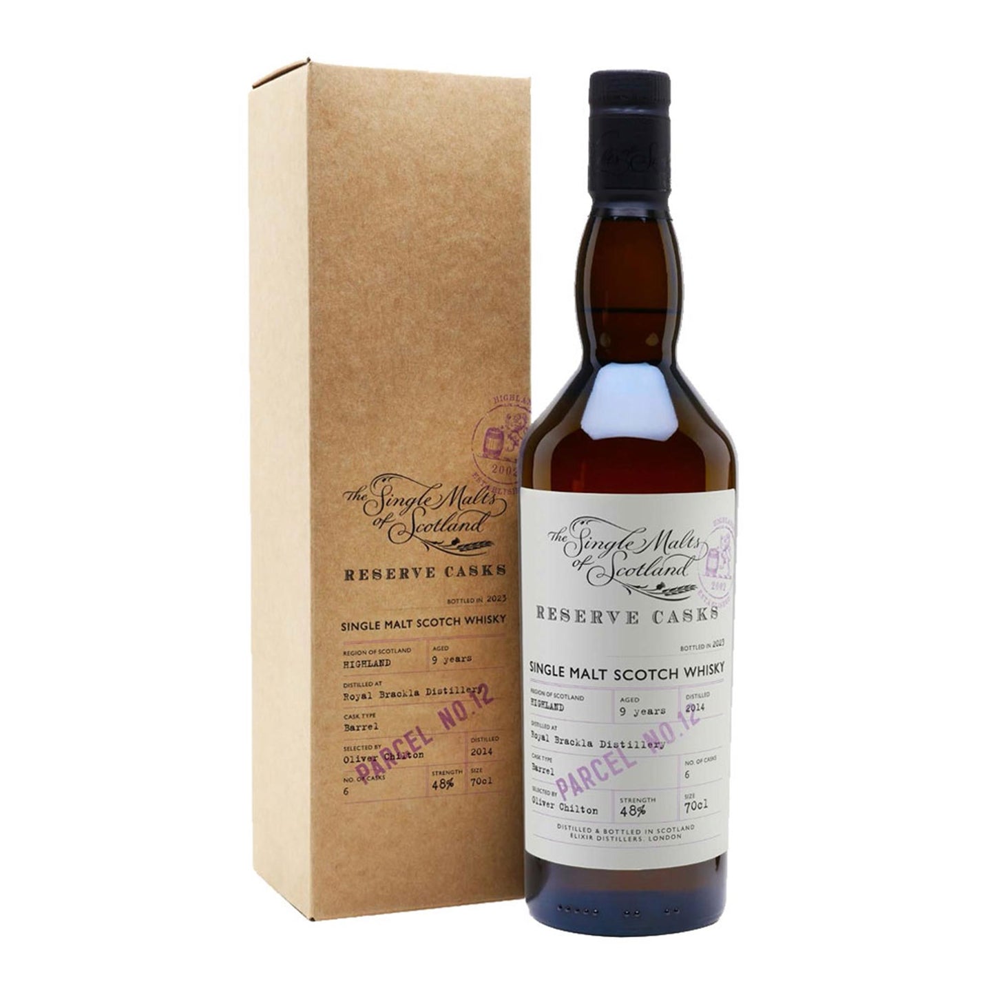 Royal Brackla 9 Year Old SMOS Reserve Cask Parcel 12 70cl