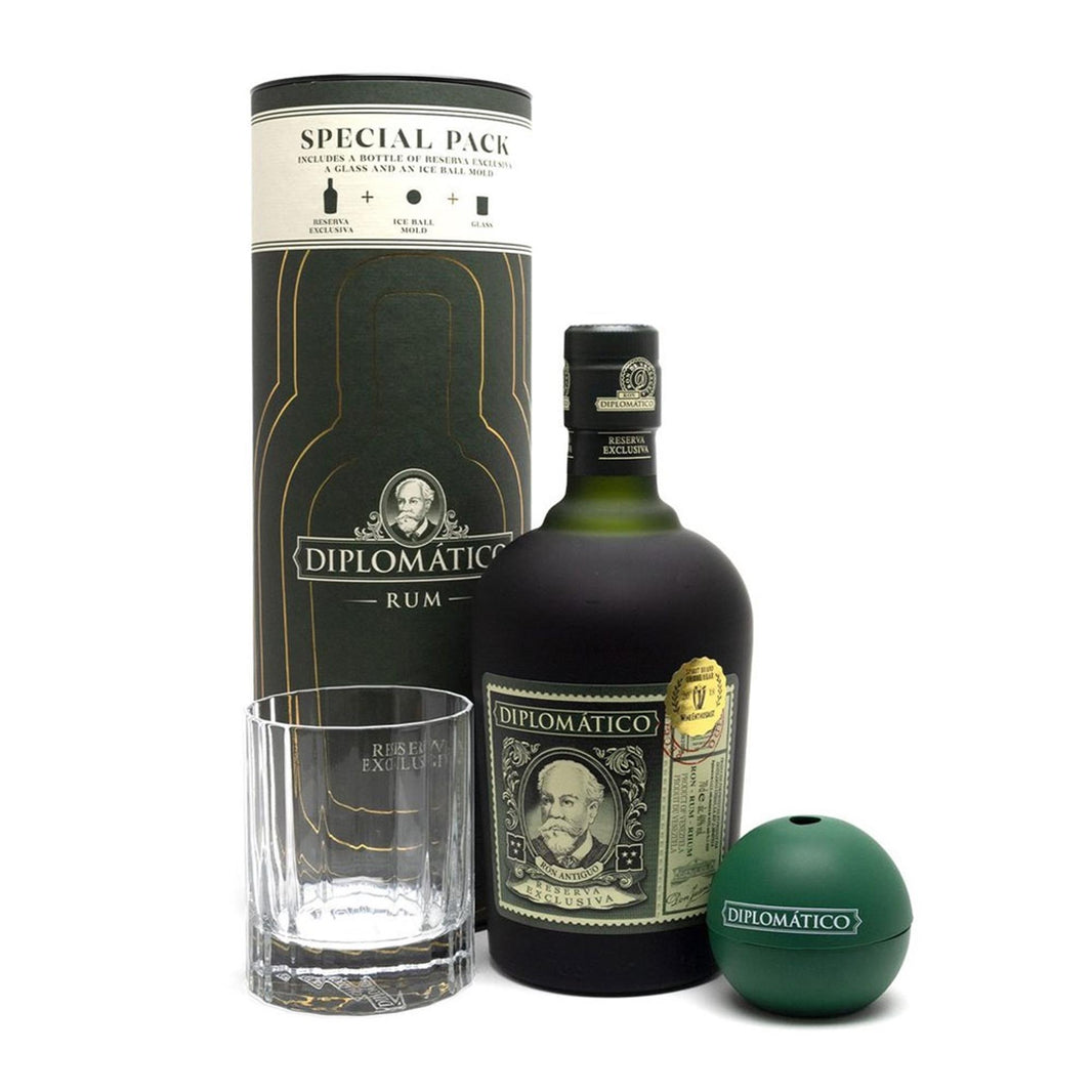 Diplomatico Reserva Exclusiva 70cl Gift Pack With Glass And Ice Mould