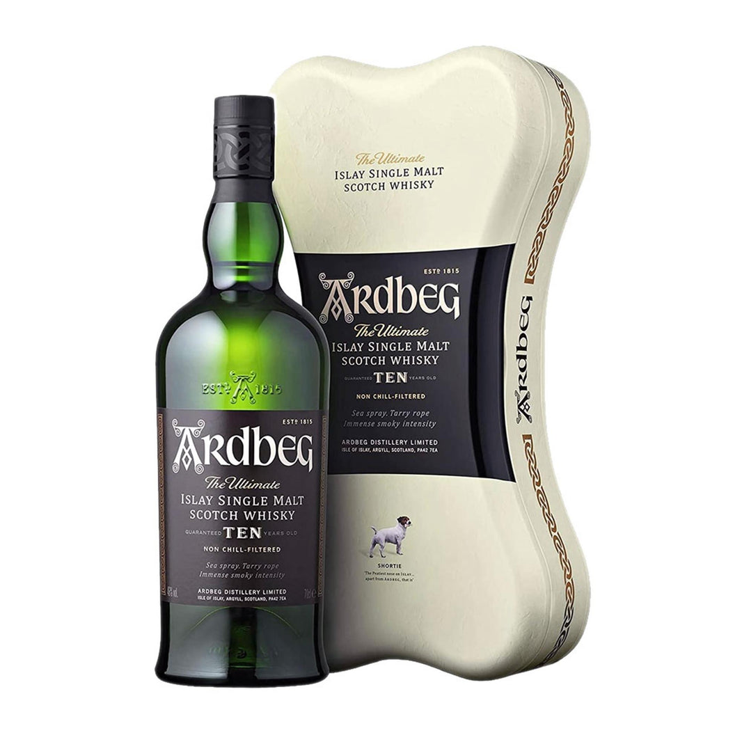 Ardbeg 10 Year Old 70cl Bone Gift Tin