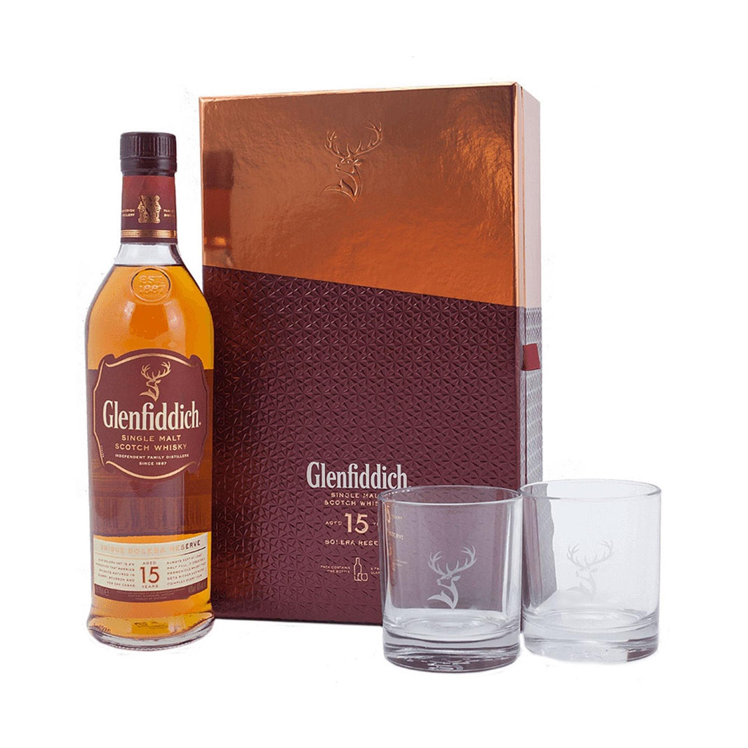 Glenfiddich 15 Year Old Gift Pack 70cl