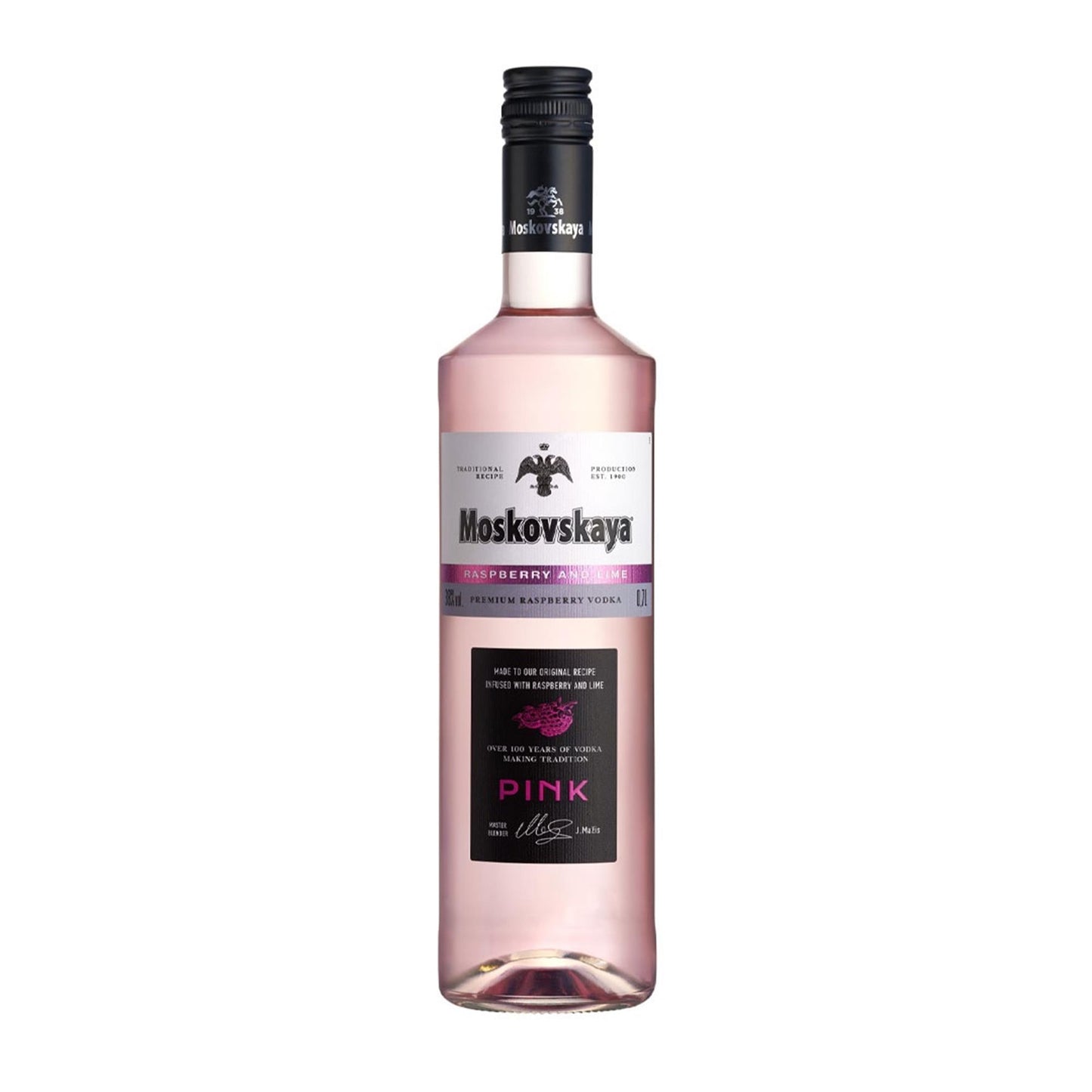 Moskovskaya Pink Raspberry and Lime Vodka 70cl